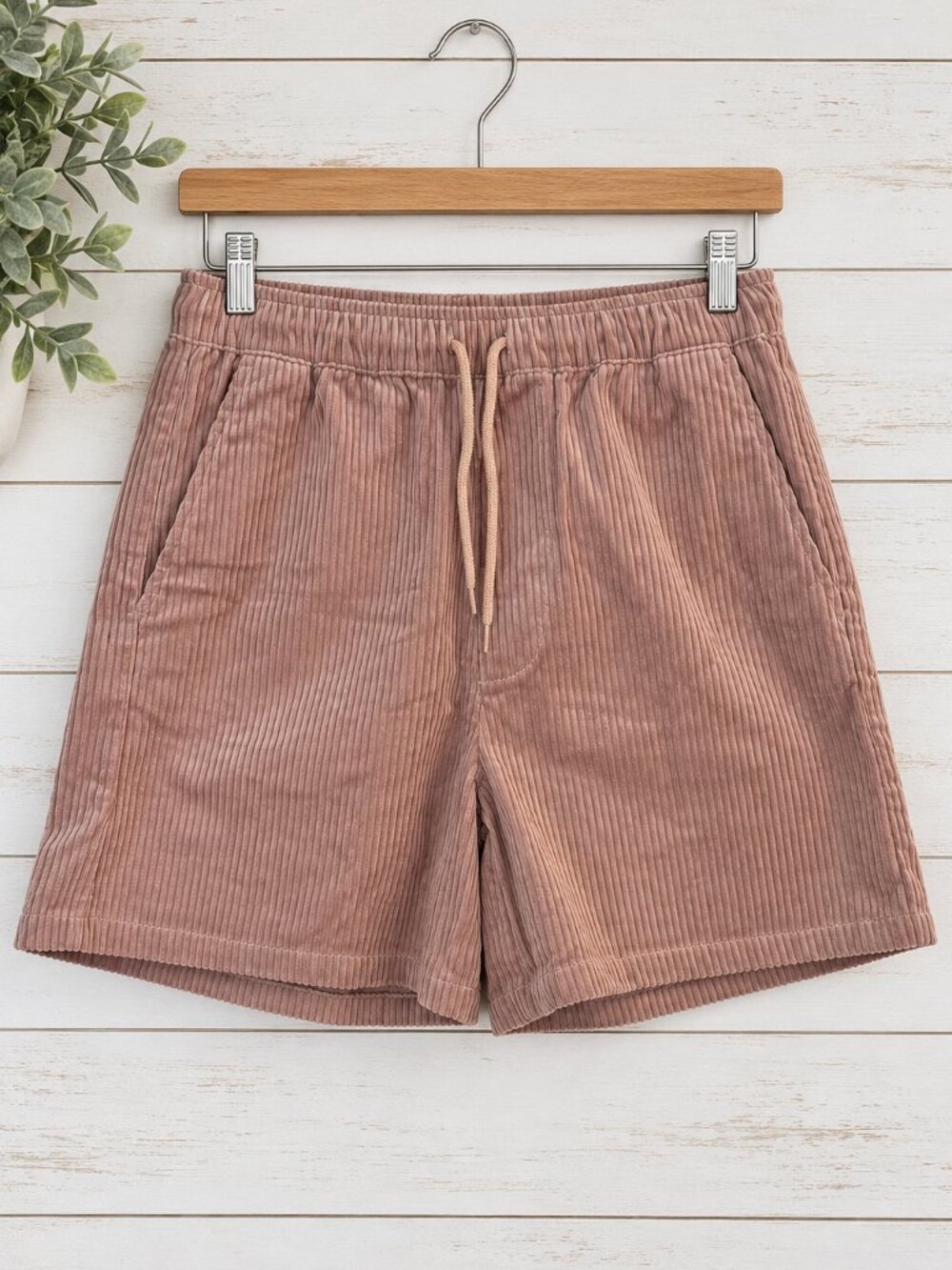 ASOS Women’s XXS Mauve Corduroy Drawstring Shorts 100% Cotton